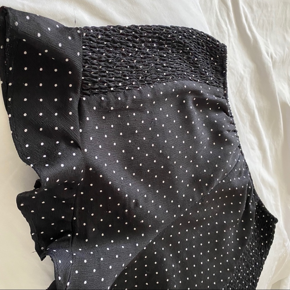 black short with white dots